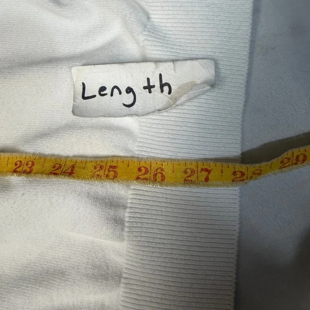 Greg Norman‎ White Cotton V-Neck Performance Long Sleeve Sweater Golf Shark XL